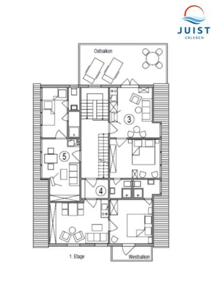 Haus Deichgraf 175 - Wohnung 5 Juist Zewnętrze zdjęcie